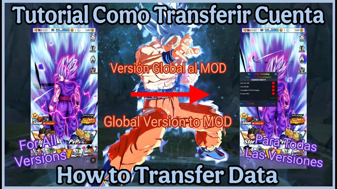 РУКОВОДСТВО Как перенести аккаунт с глобальной версии на мод в Dragon Ball Legends