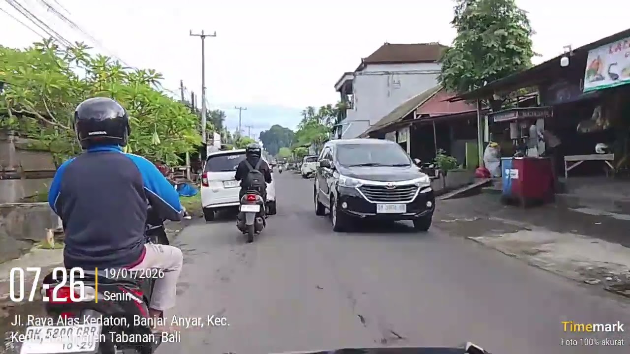 Bypass Soekarno Kediri Tabanan - Kedewatan Ubud Gianyar Bali, motovlog perjalanan pagi hari.