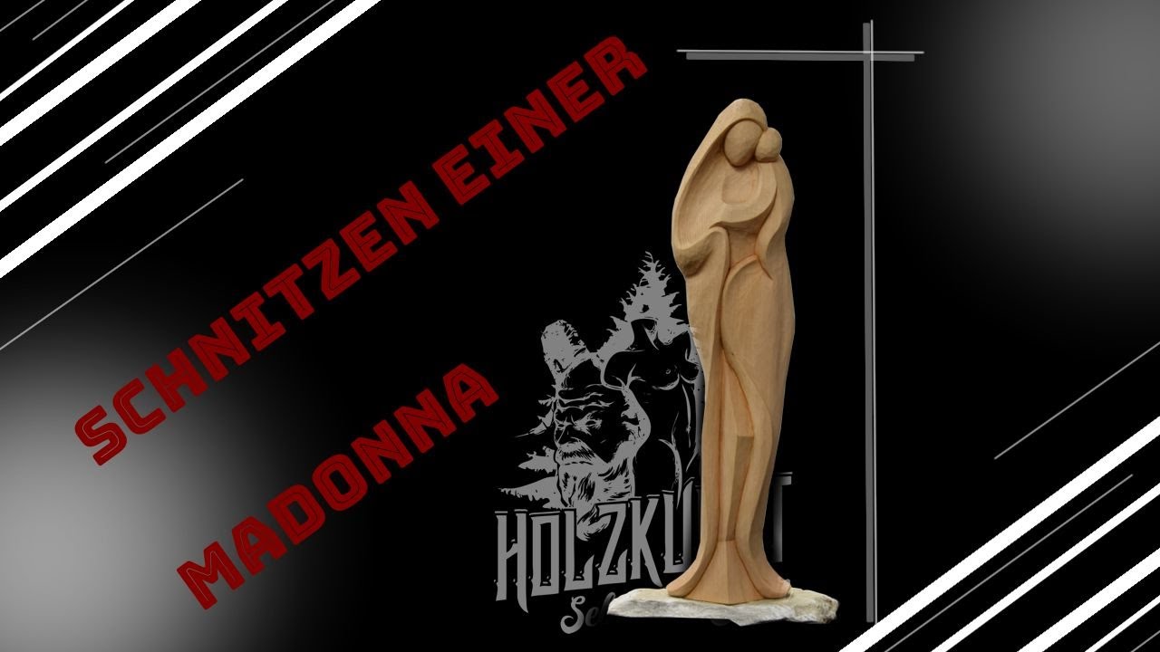 Holzkunst Eder Sebastian  Moderne Madonna/Heilige Maria  mit Jesus Kind  Schnitzen /Carving/Woodwork