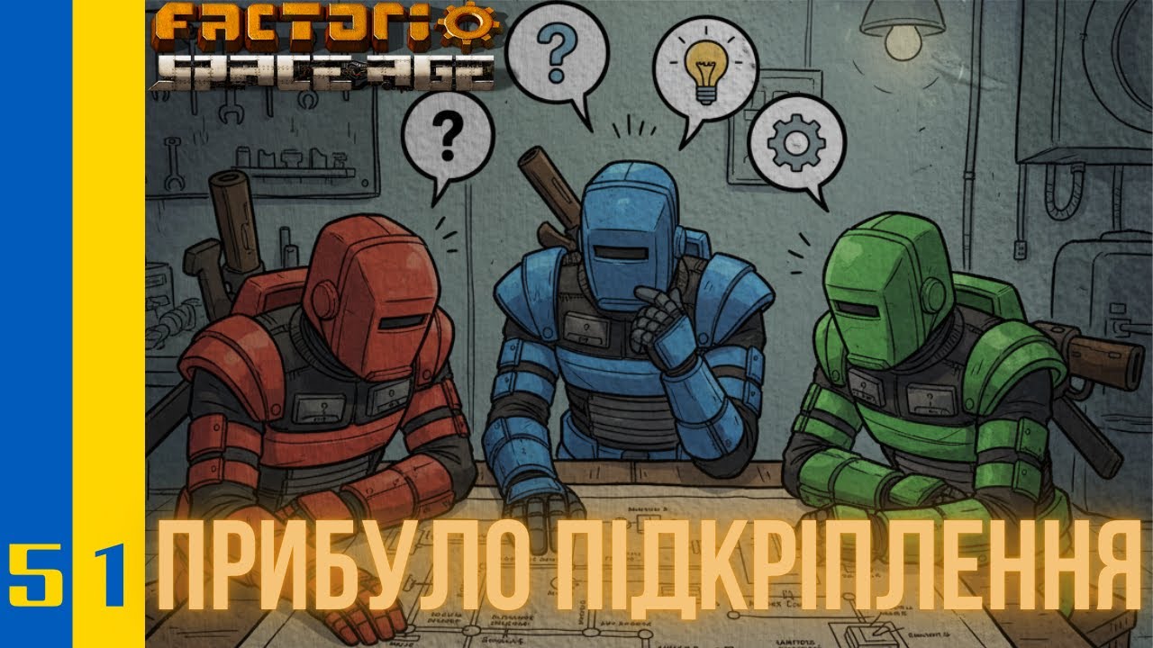 🔴ПІДКРІПЛЕННЯ | ⚡ШЛЯХ ДО МЕГАФАБРИКИ🏭 | FACTORIO SPACE AGE | №0051