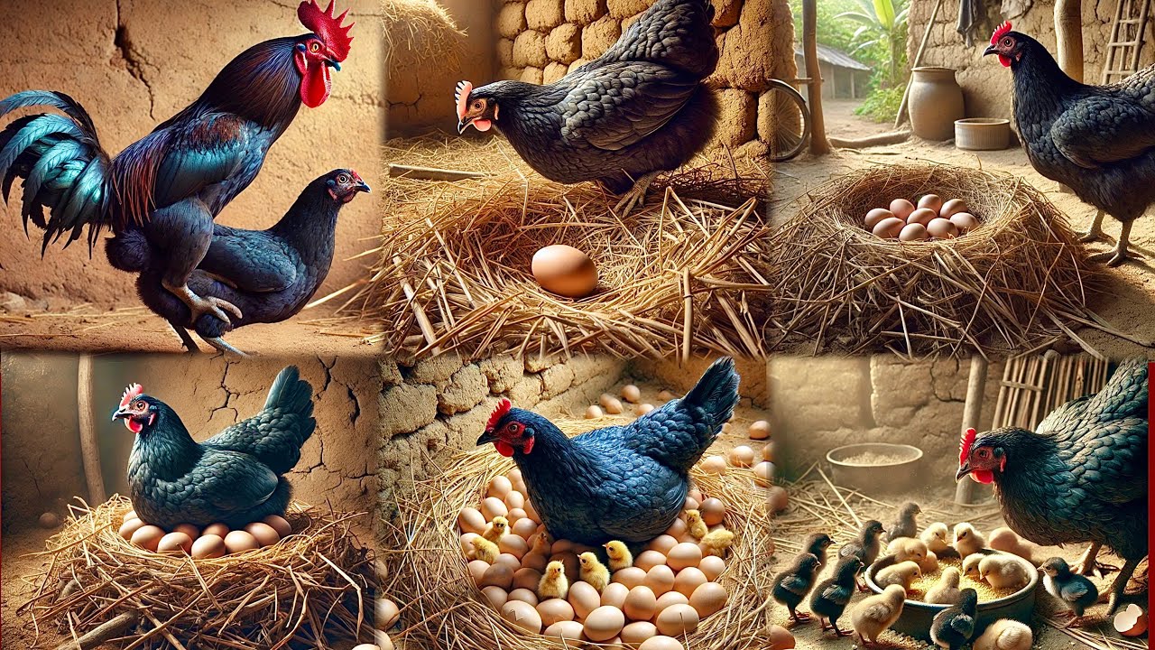 Aseel Hen Sat on Eggs for 21 Days – Full Natural Hatching Process || From Start to Chicks Hatching