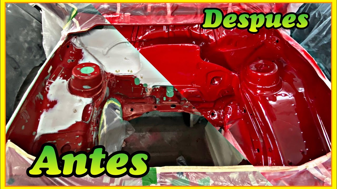 PINTANDO el VANO MOTOR de un FIAT UNO