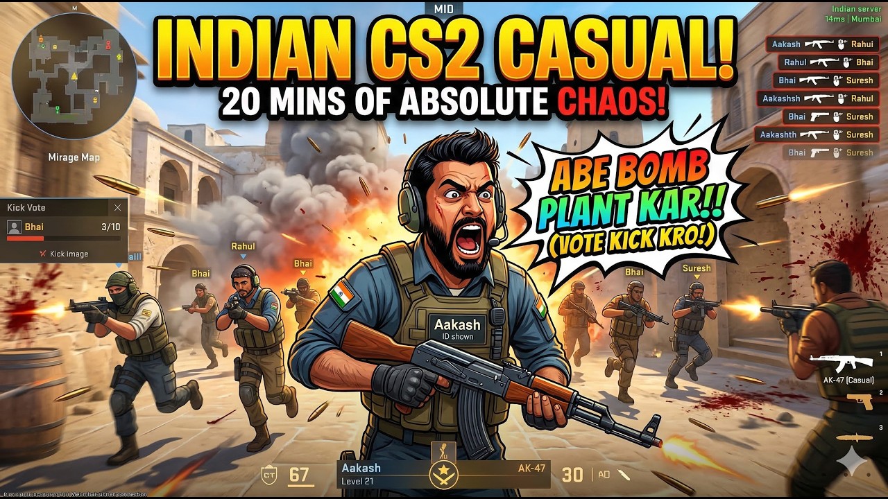 CS2 Indian Casual: 20 Minutes of Pure Chaos & 
