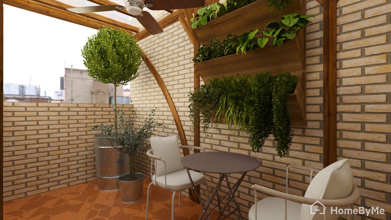 piso de 44m2 con terraza y balcón