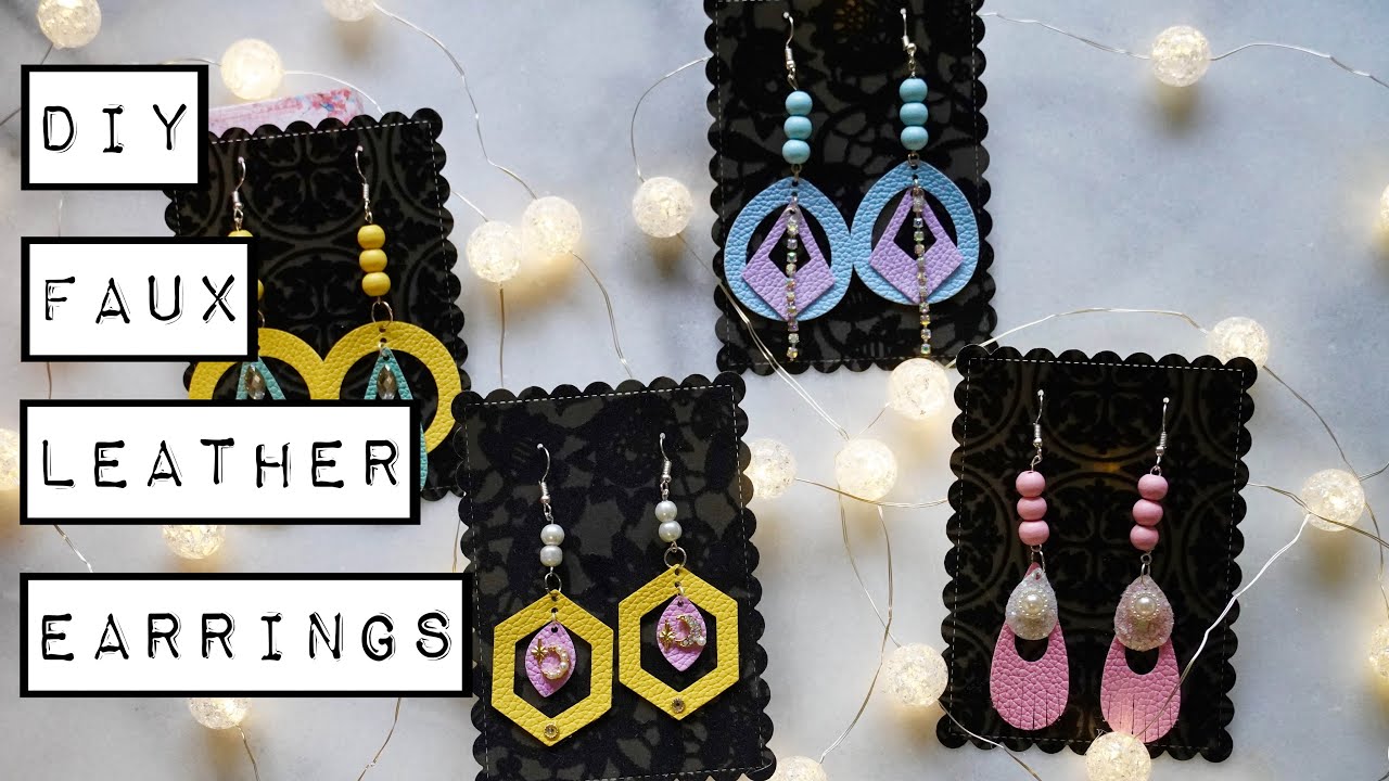 EASY FAUX LEATHER EARRINGS USING CUTTING DIES | Kokorosa Projects Share