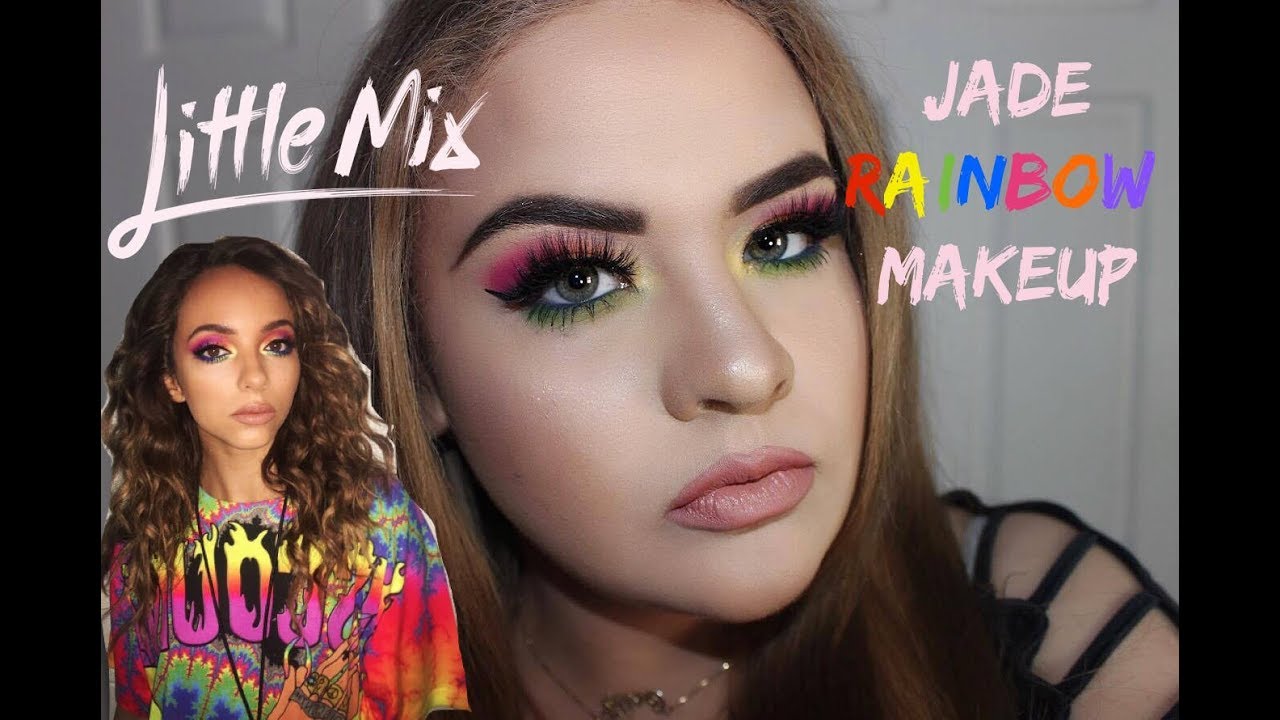 Jade Thirlwall (Little Mix) Rainbow Eyes Makeup Tutorial - Elise Wheeler