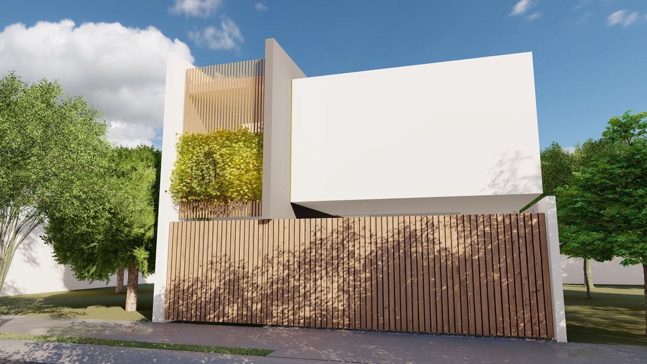 PLANO DE CASA / CASA DE  8.50 X 18  M  /MINIMALISTA / CASA CON ALBERCA