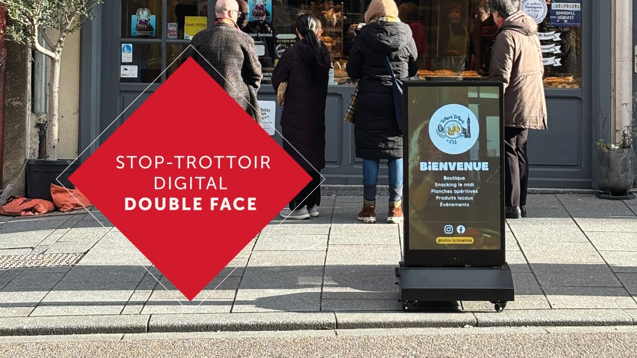 Stop-Trottoir digital Double Face pour Commer&ccedil;ants