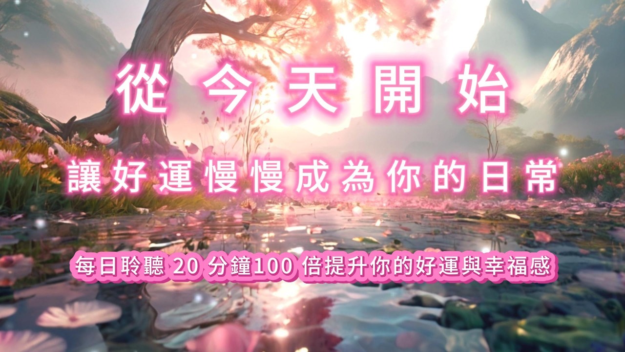 💫從今天開始，讓好運與幸福，慢慢成為你的日常。#吸引力法則#能量修復音樂  #宇宙祝福  #好運磁場 #心靈療癒 #正能量頻率#2026
