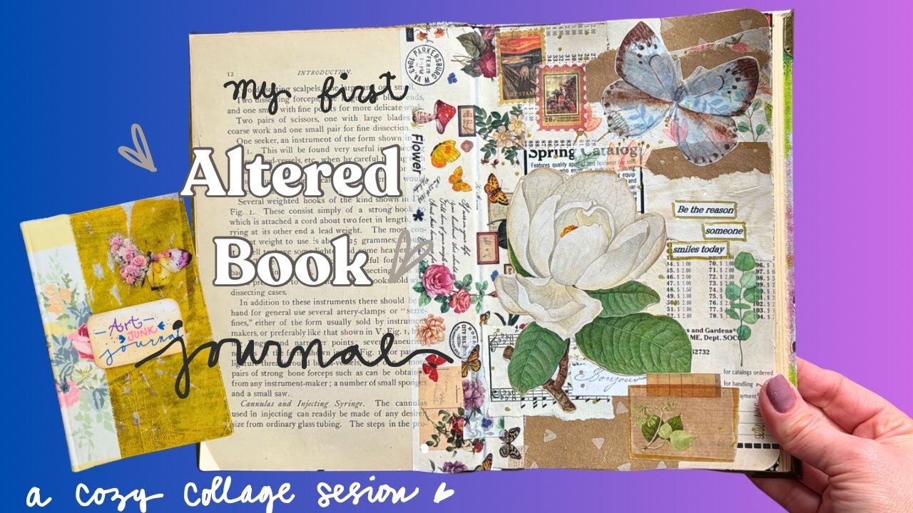 A Cozy Collaging Session in My Altered Book Journal