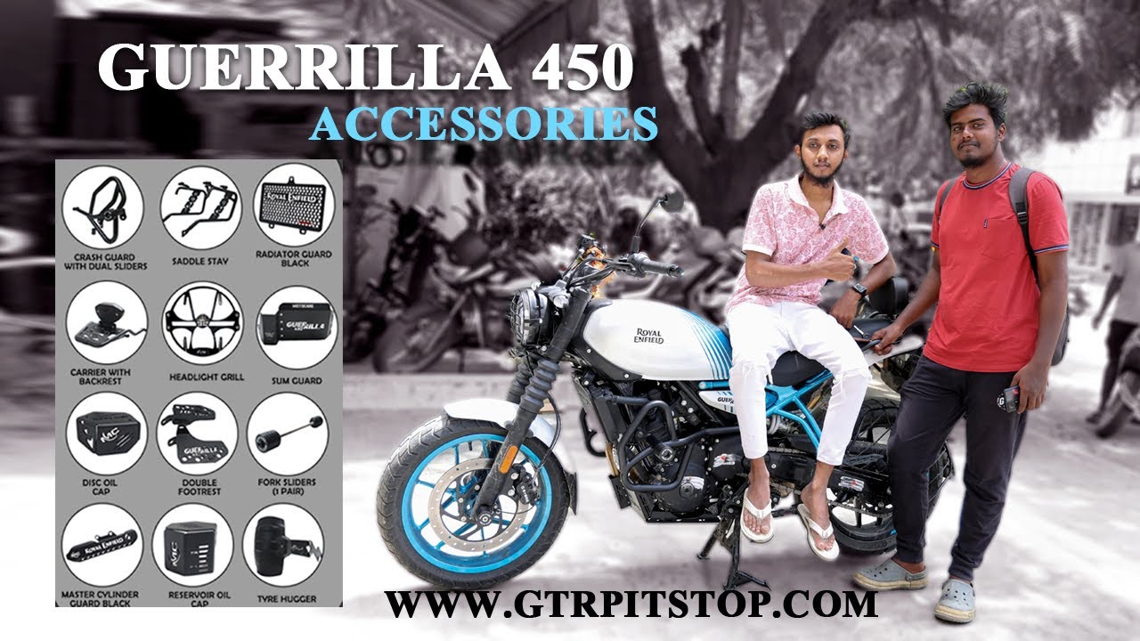 Essential Accessories for the Royal Enfield Guerrilla 450 AT GTR PITSTOP #royalenfield