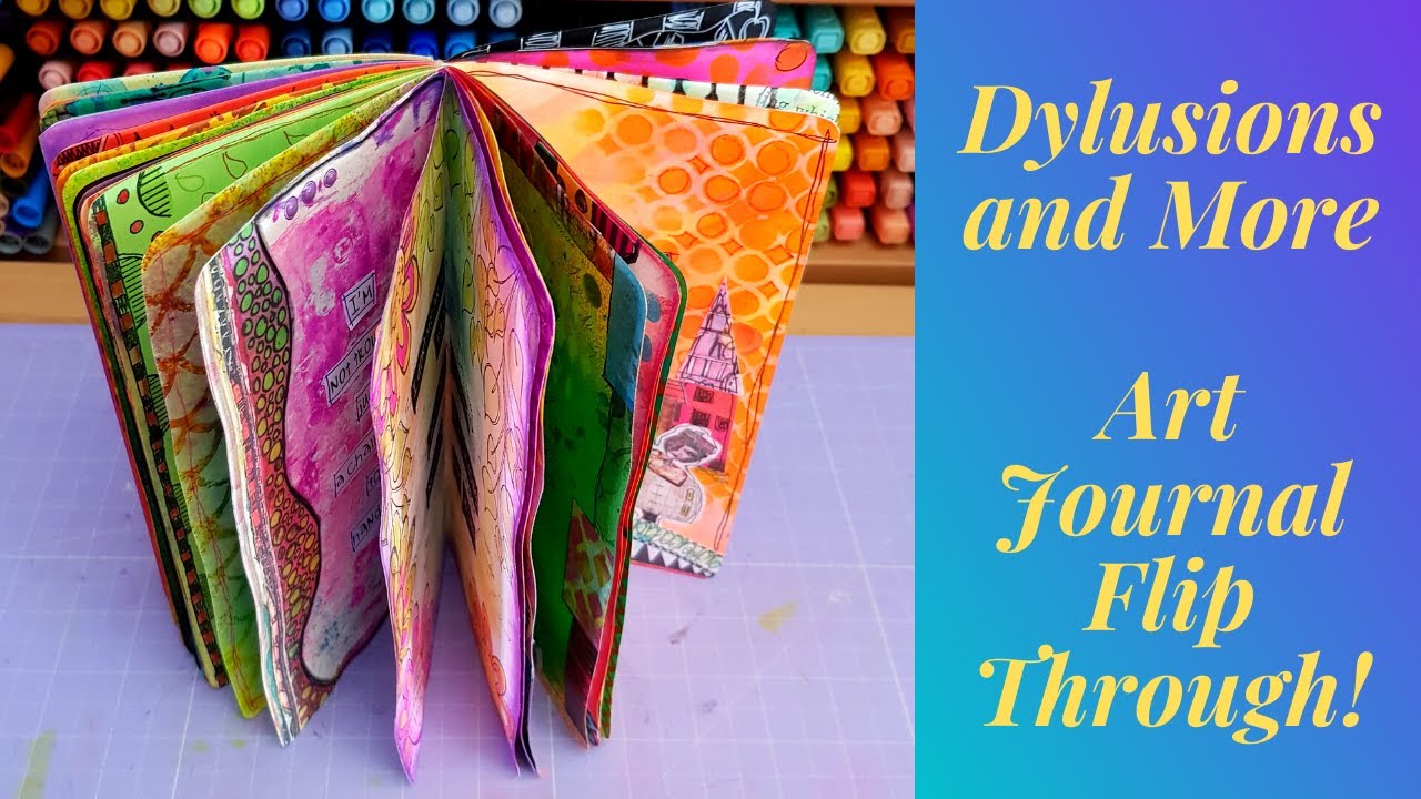 Пролистайте художественный дневник Dylusions and More!