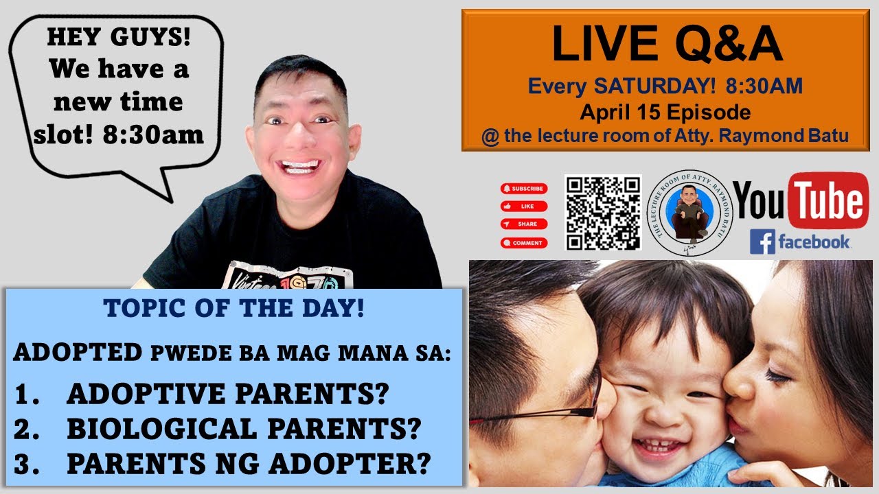 Adopted child ano nga ba karapatan sa Mana? LIve! Q&A April 15, 2023
