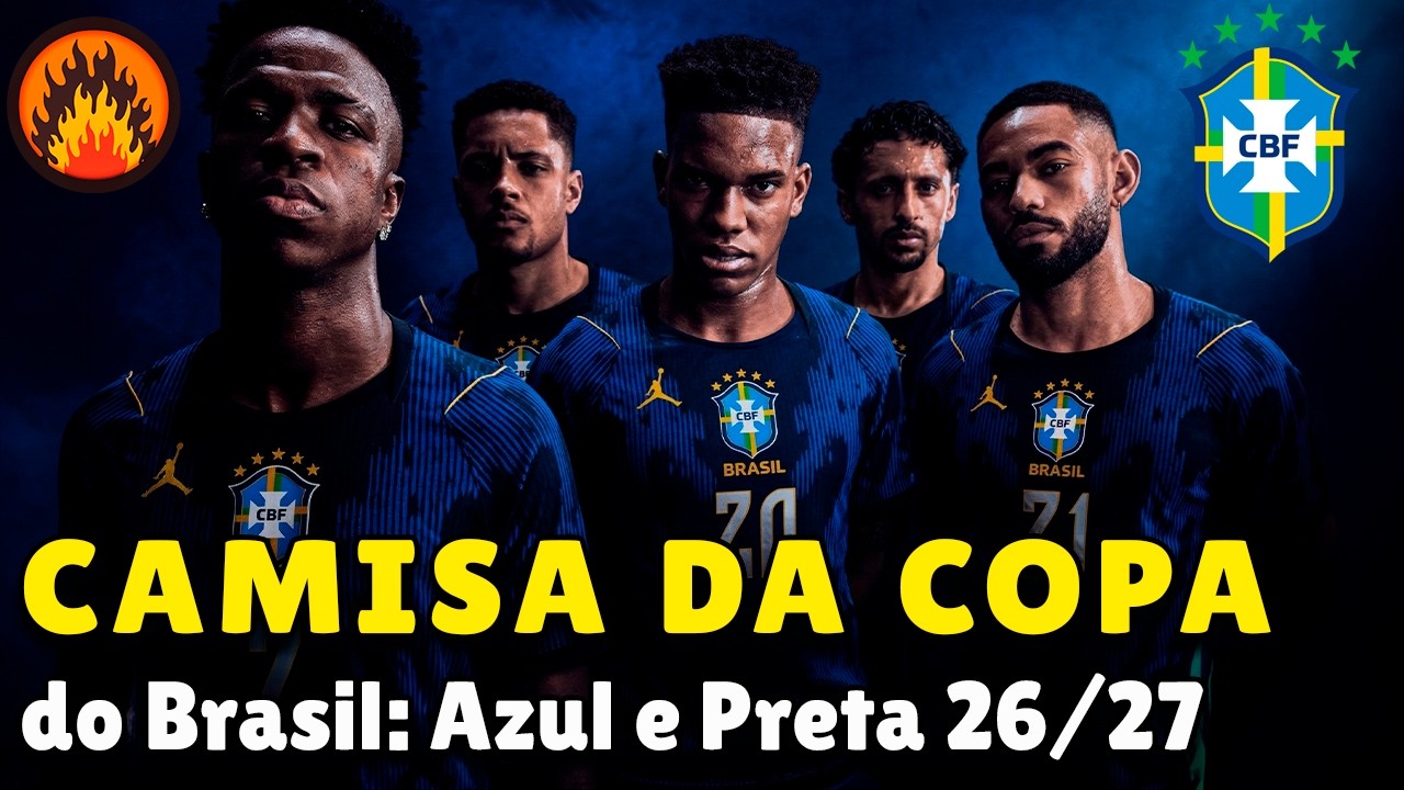 NOVA Camisa Azul do Brasil da Copa do Mundo 2026