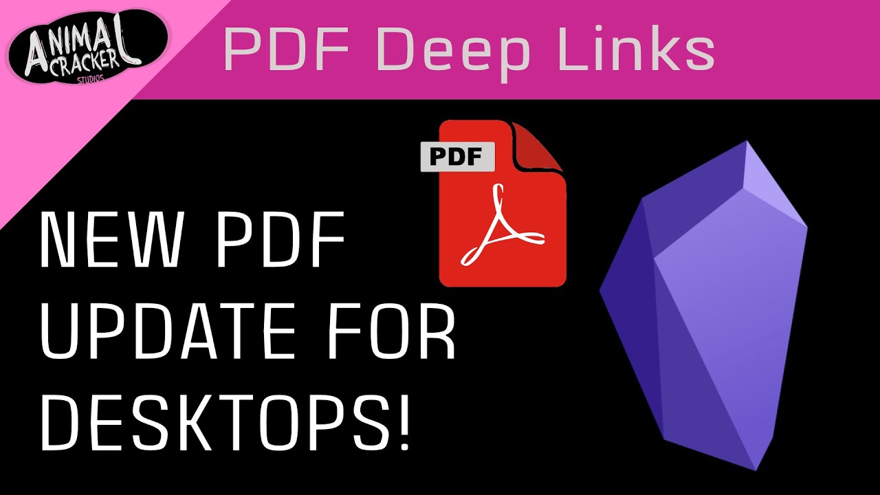 New Obsidian Update! PDF 'Deep Links' For Desktop Insiders