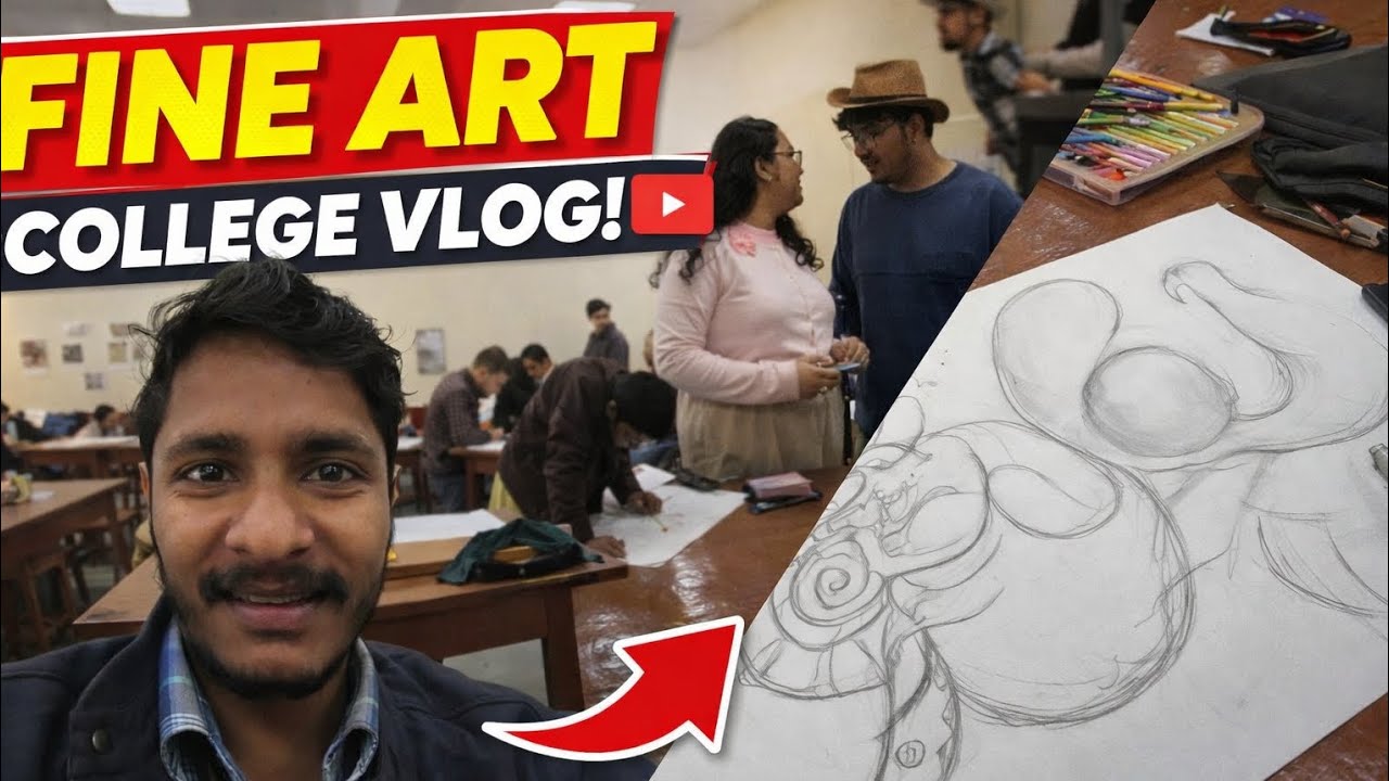 Inside Fine Art College 🎨 | Painting Class Vlog | BHU Painting Department Vlog | Art Student Life