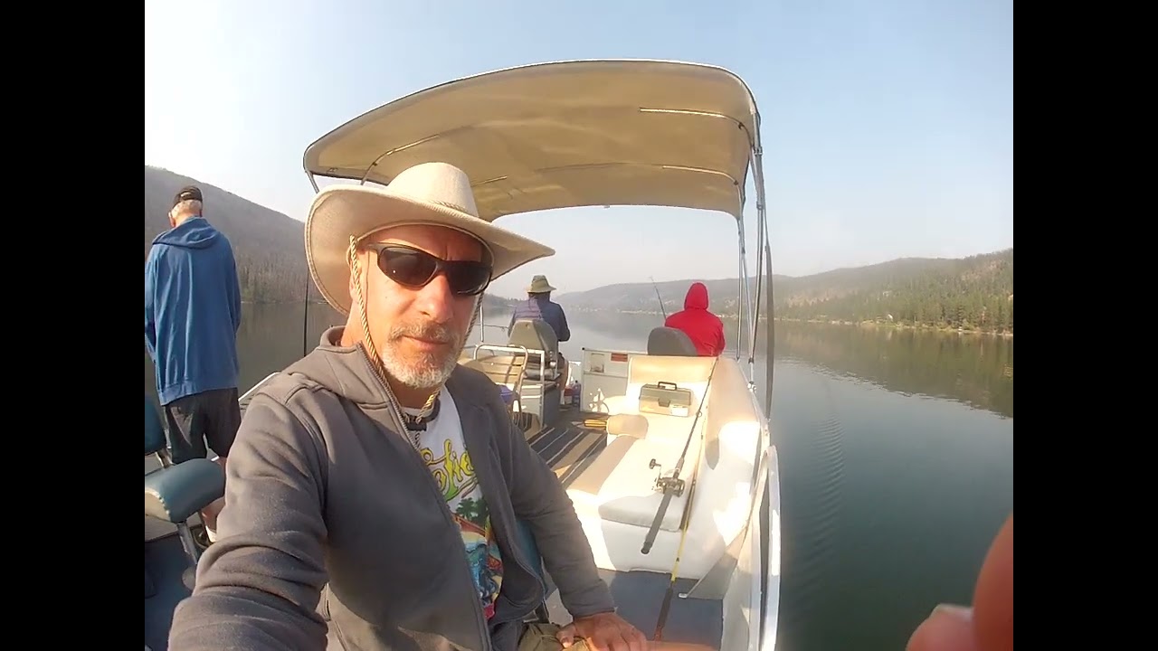 We were trolling for Trout in the hot sun