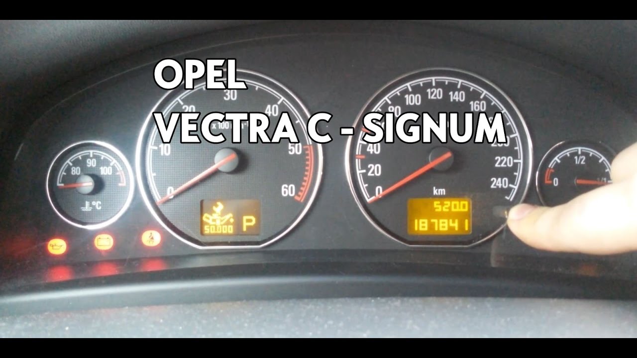 [Vectra C/Signum] Сброс проверки сервисного обслуживания масла ᴴᴰ