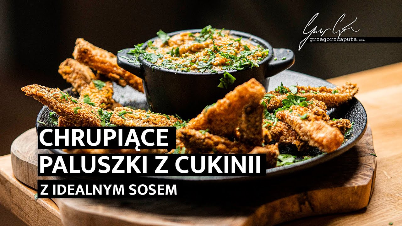CHRUPIĄCE PALUSZKI Z CUKINII Z IDEALNYM SOSEM - PRZEPIS NA PRZEKĄSKĘ - 4K