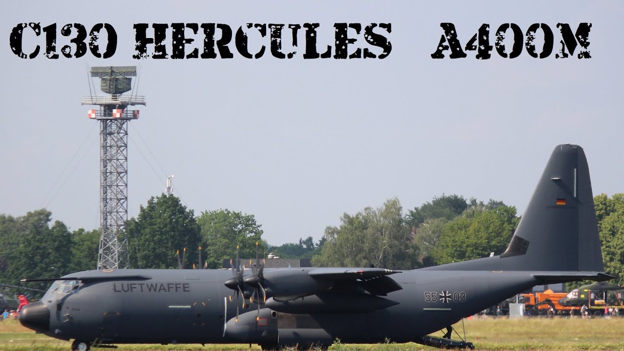 Luftwaffe C-130J Super Hercules 55+03 &  Airbus A400M 62+69 gemeinsamer Überflug Bückeburg #TDBW