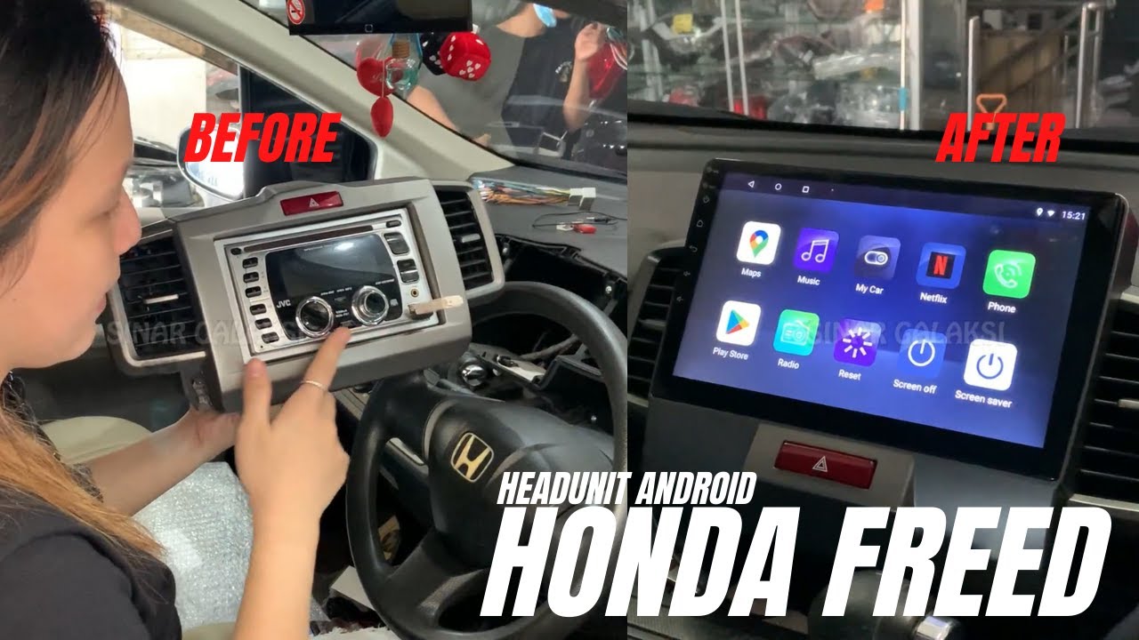 HONDA FREED GANTI HEADUNIT ANDROID 10 INCH DAN TWEETER SPEAKER | SINAR GALAKSI VARIASI BALIKPAPAN