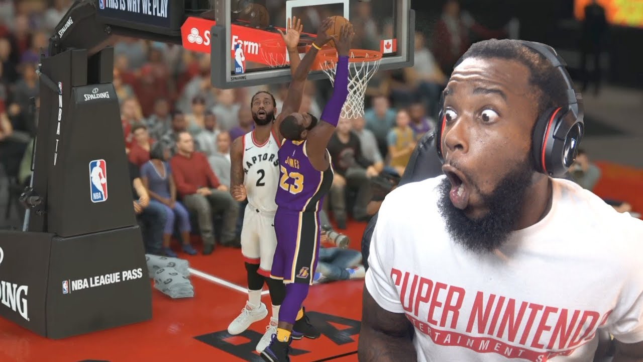 Lebron James Posterizer DUNK on Kawhi Leonard! Lakers vs Raptors NBA 2K19 MyCareer Ep 40