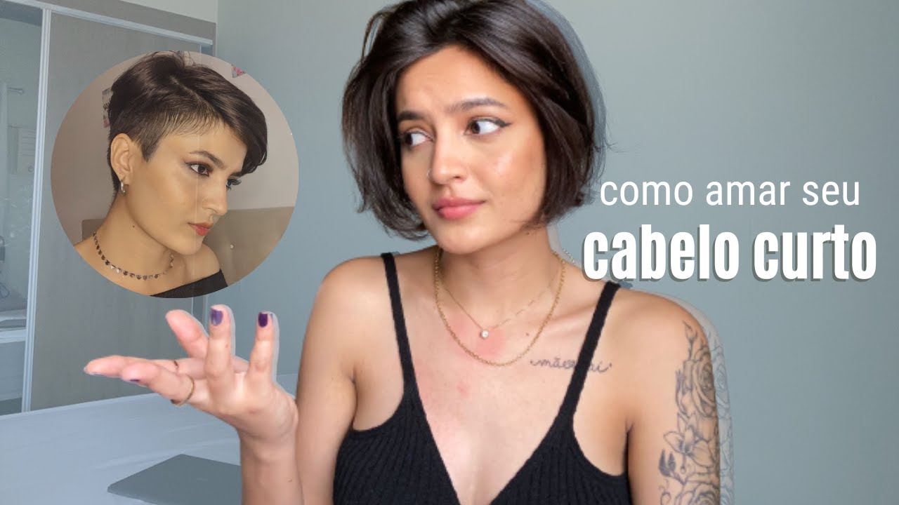 COMO COMEÇAR A GOSTAR DO SEU CABELO CURTINHO | Maquiando e falando