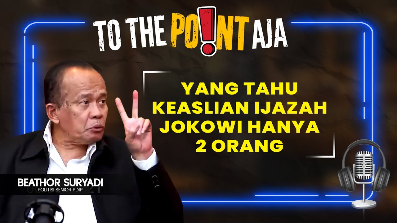 Yang Tahu Keaslian Ijazah Jokowi Hanya Dua Orang Ini | To The Point Aja
