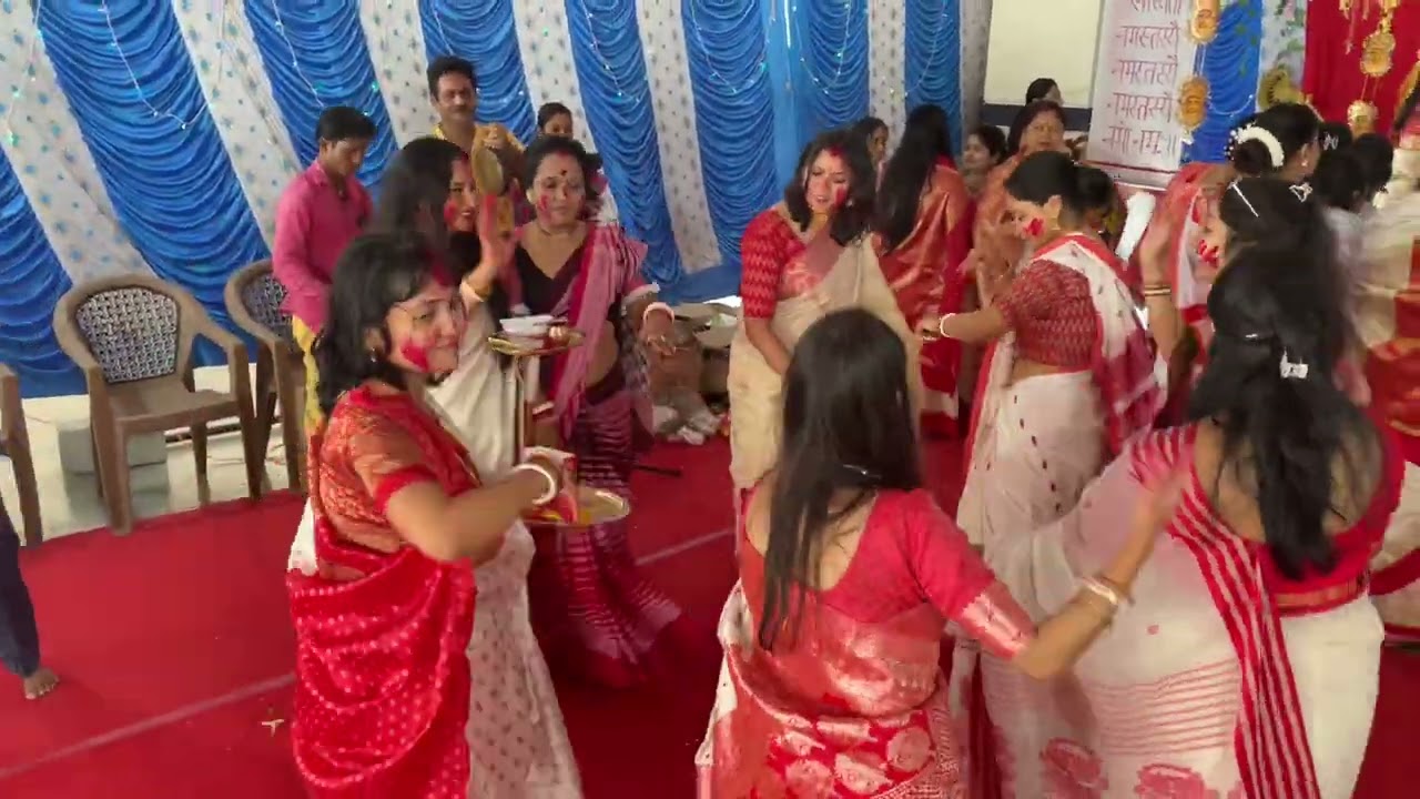 Sindoor Khela and dance durga puja 2025