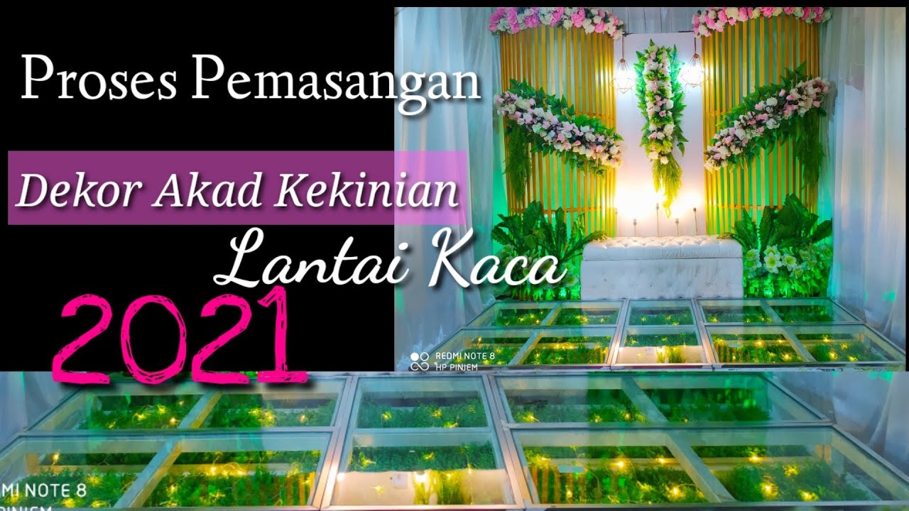Dekorasi Akad nikah modern menggunakan Lantai kaca