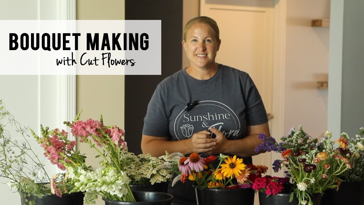 Mid July Bouquet Making for the Farmer's Market!  Sunshine and Flora Urban Flower Farm