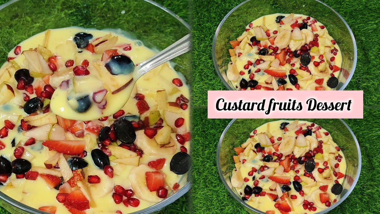 ಹೊಟ್ಟೆಗೆ ಹಿತ ಕಣ್ಣಿಗೆ ಹಬ್ಬ/Dessert Custard fruits/ #custardfruit #custardrecipe #fruitsaladrecipe