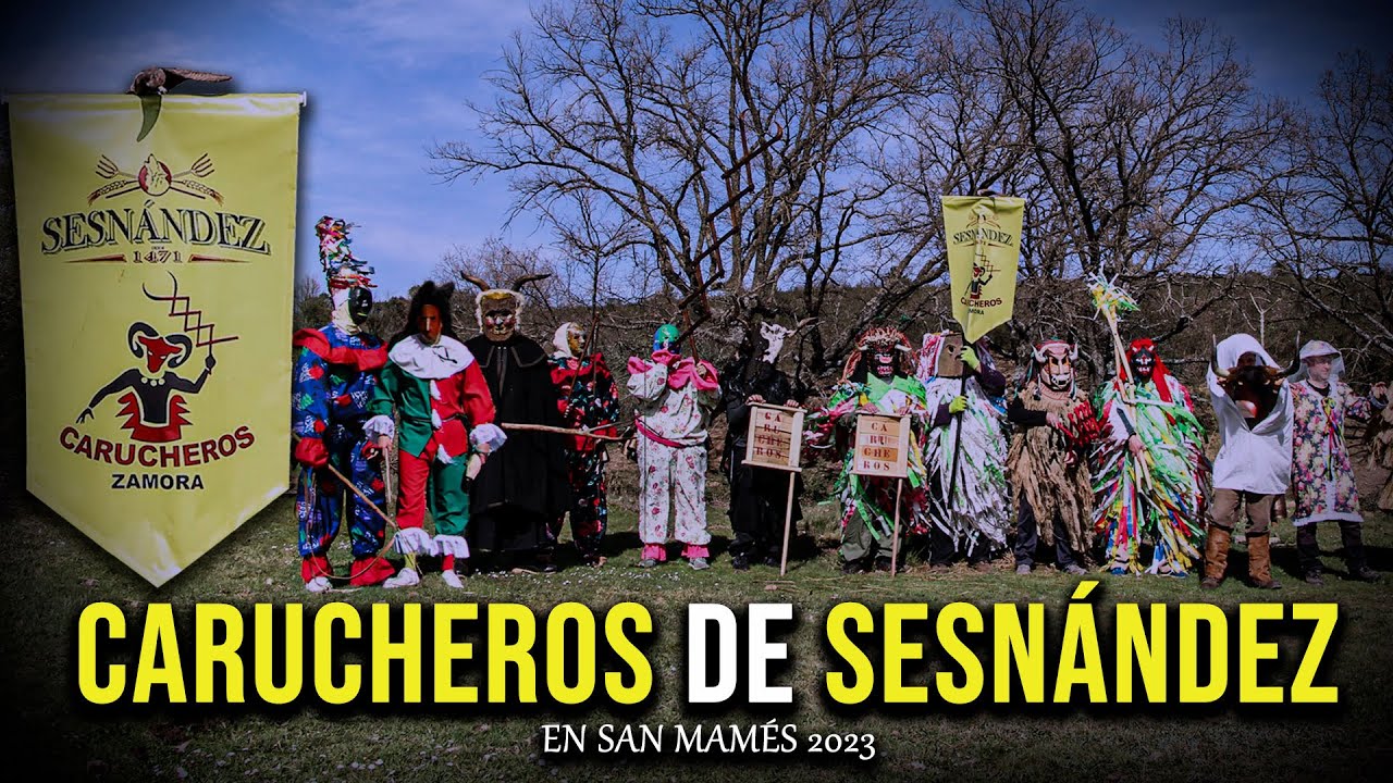 CARUCHEROS de SESNÁNDEZ en San Mamés (Tábara) con la música de Luis Antonio Pedraza