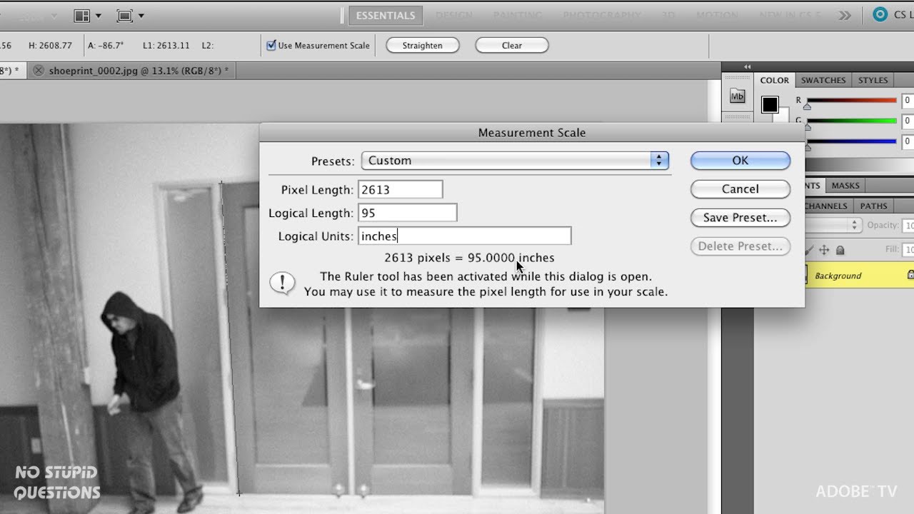 Setting a Custom Scale and Measuring in Photoshop