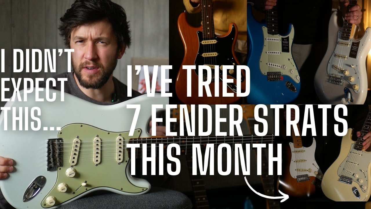 В этом месяце я попробовал 7 гитар Fender Stratocaster. Лучший из них меня удивил: Player II, Vin...