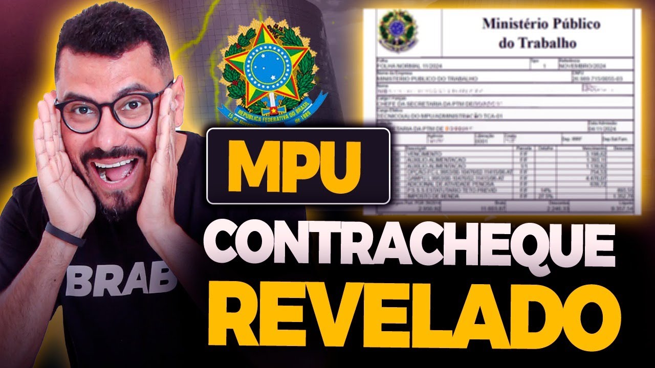 Revelei o SALÁRIO LÍQUIDO de um servidor do MPU | Concurso MPU