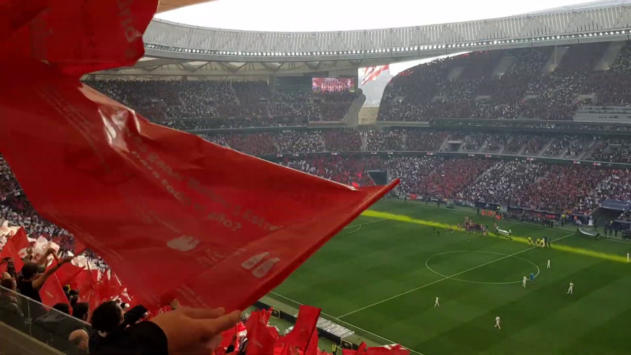 Atlético de Madrid vs Real Madrid - Himno mosaico alineaciones