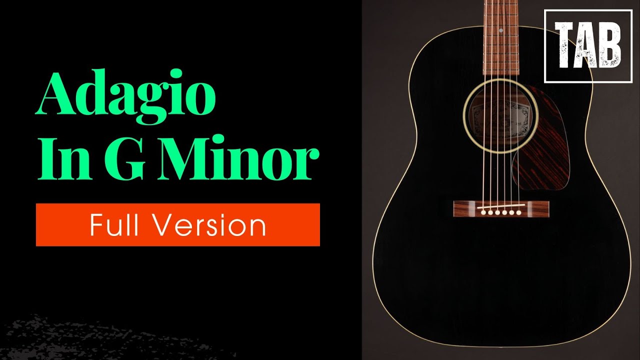 Adagio in G Minor (Albinoni) | EASY Fingerstyle Guitar Lessons TAB