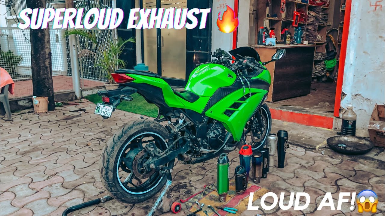 Trying loudest Exhaust on Kawasaki Ninja 300🔥 | PS MotoTube | Gopro hero 7 black