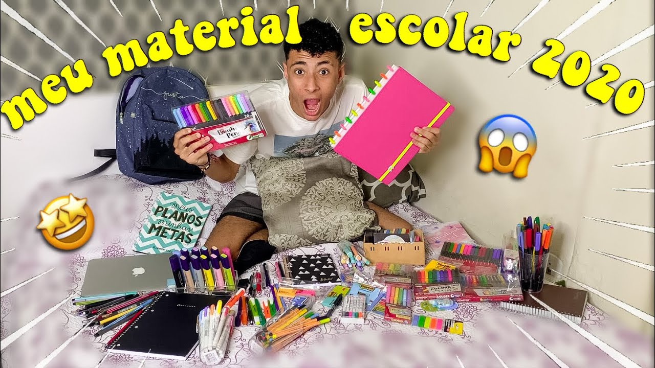 MATERIAL ESCOLAR 2020 COMPLETO! 🤩📚 | Gustax