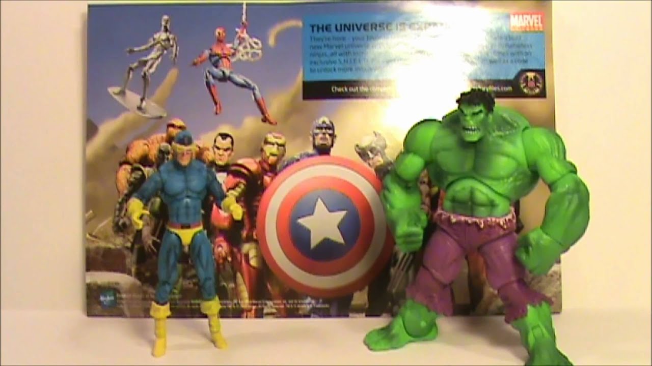 MARVEL COMIC 2 PACKS HULK / CYCLOPS SECRET WARS ACTION FIGURE TOY REVIEW