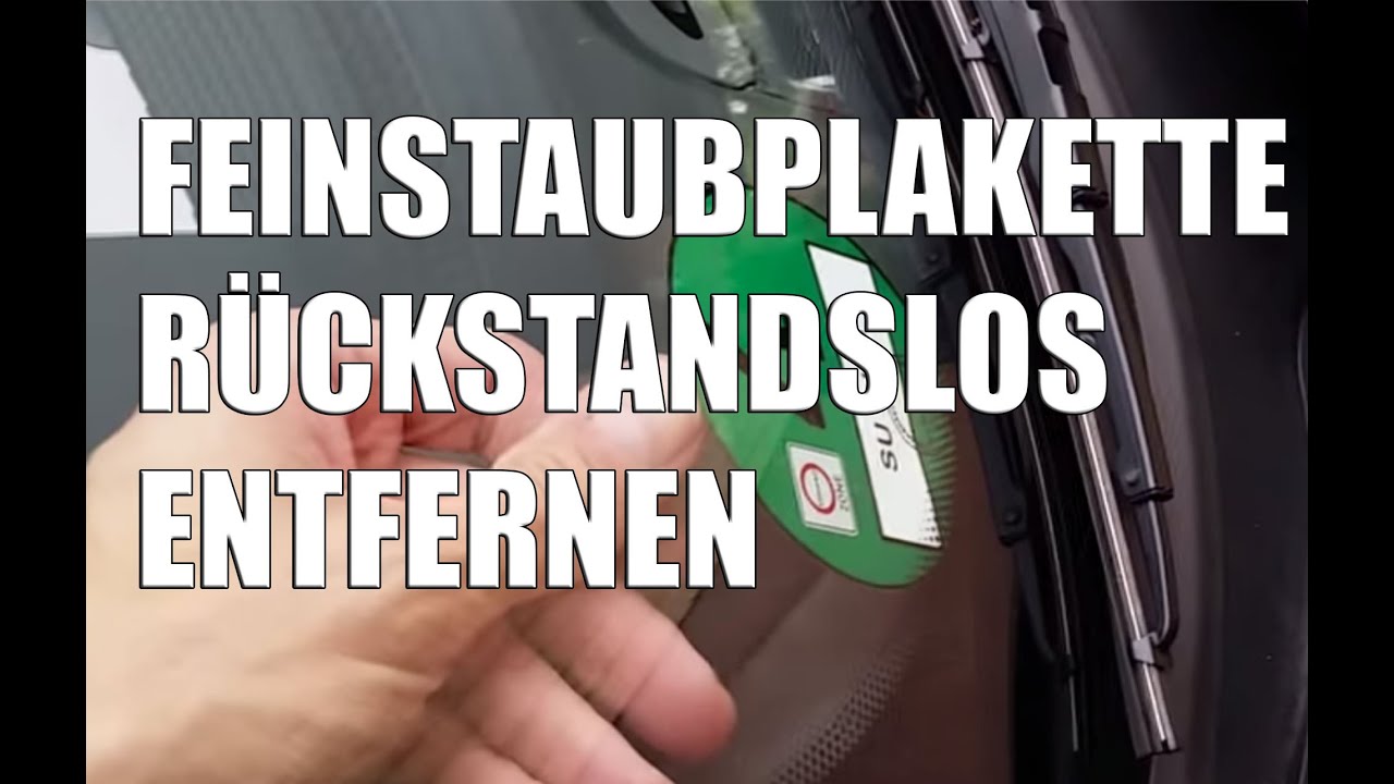 Feinstaubplakette mit Trägerfolie zum rückstandslosen Entfernen - Aufkleber entfernen