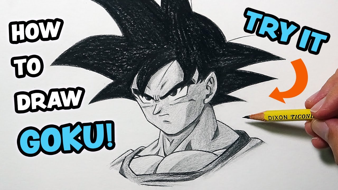 How To Draw Goku! - Step By Step Tutorial For Beginners!
