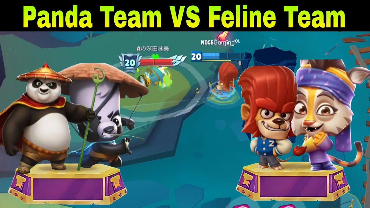 Panda Team VS Feline Team 🔥 | Which Team Is Dangerous | Zooba