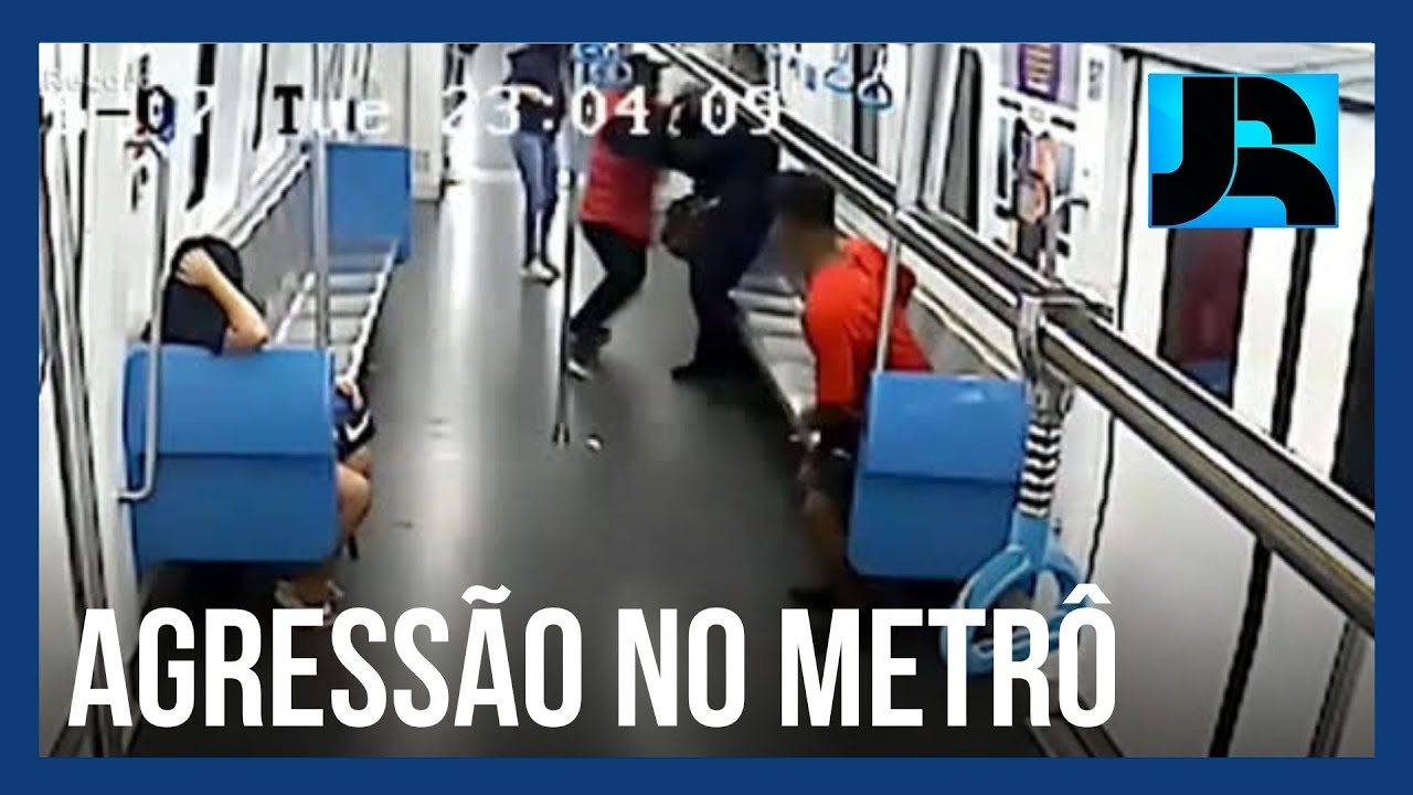 Imagens flagram agressão no metrô do Rio; polícia suspeita de ataque de fúria