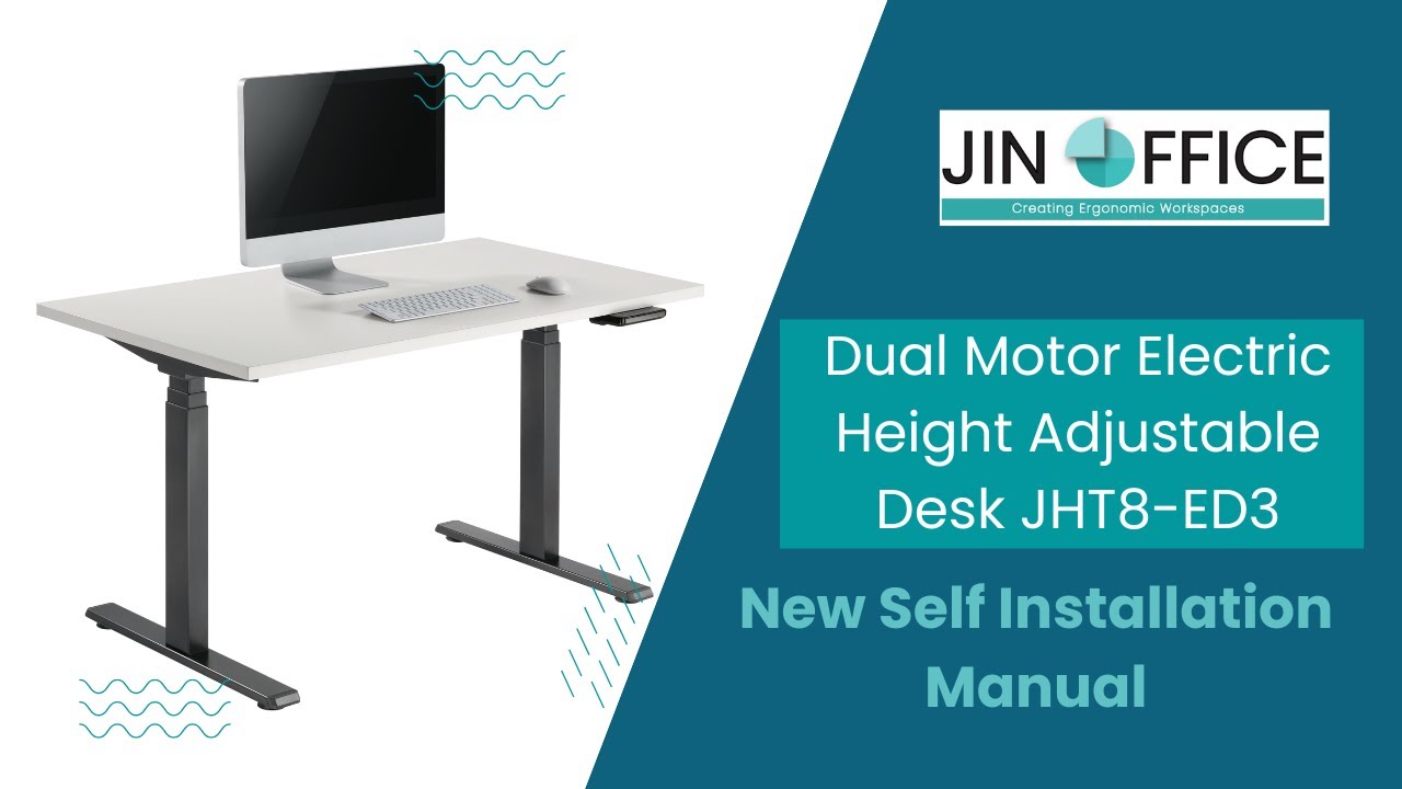 Jin Office Titan Dual Motor Electric Height Adjustable Desk JHT8-ED3 Self Installation Video