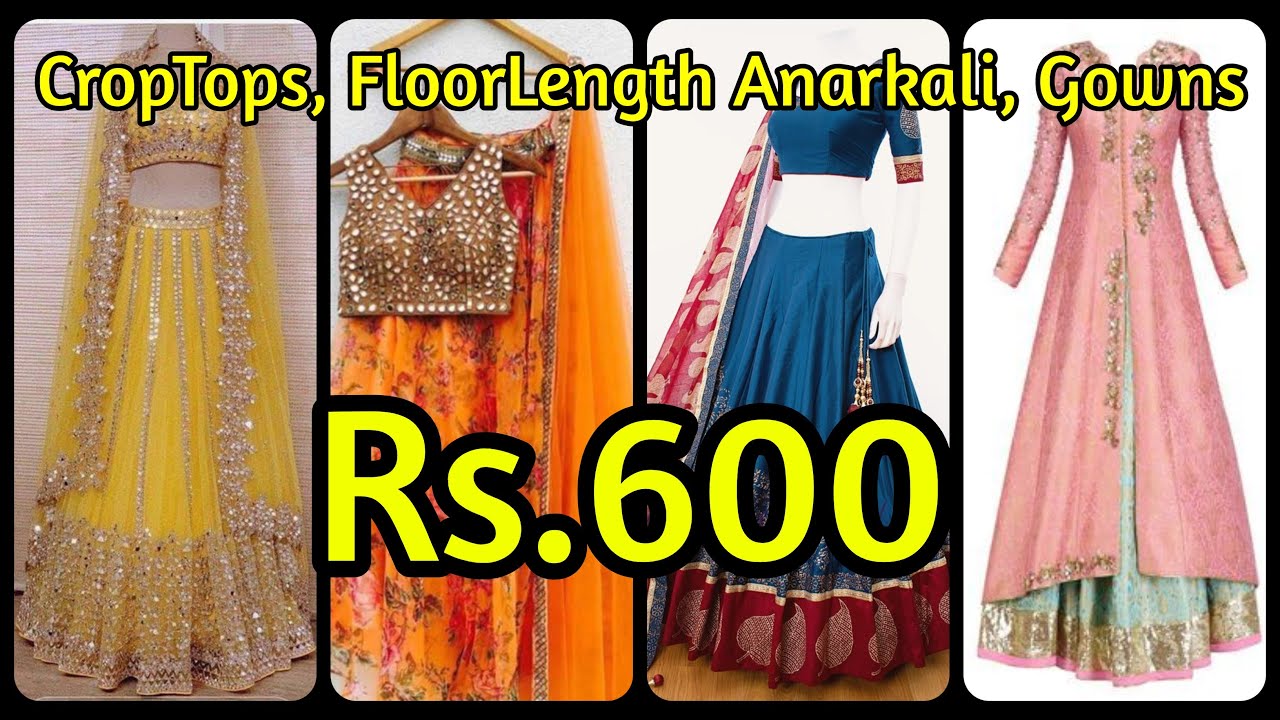 Rs.600 Onwards FloorLength Anarkali/Gowns/Lehengas @ Affordable Price Rangoli Collections Sowcarpet