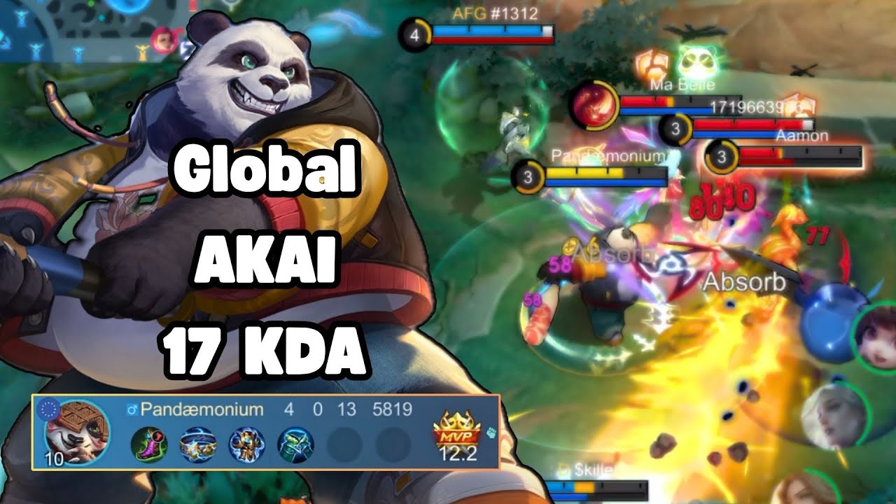 Unstoppable 17 KDA Global Akai gameplay | Mobile Legends