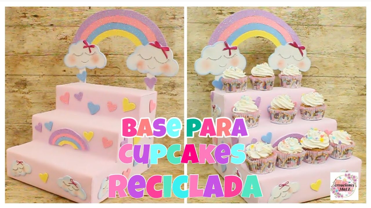 BASE PARA CUPCAKES RECICLADA || FIESTA || DIY