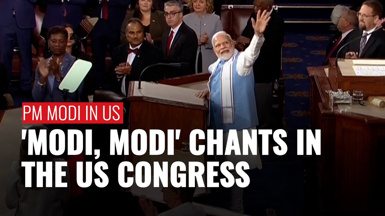 US Congressmen Chant 'Modi, Modi' As PM Modi Makes An Entry In The US Congress
